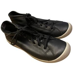 Keen "Lorelai" Women's Chukka Bootie, Black Leather, 10.5, Laced Up, Casual